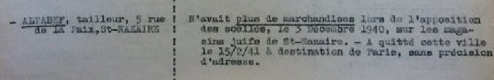 Courrier sous-préfecture Saint-Nazaire au Commissariat aux Questions Juives, 26 septembre 1941 [ADLA 1694W25]