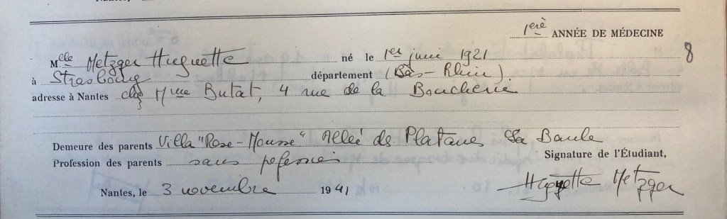 Adresse étudiants Faculté de Médecine Nantes [ADLA 2062W23]