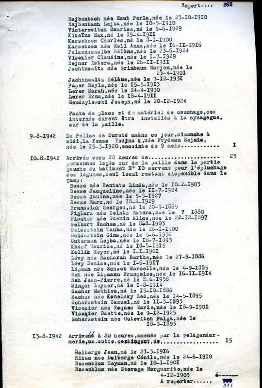 Registre Entrées/Sorties Camp de La Lande [ADIL 120W17]