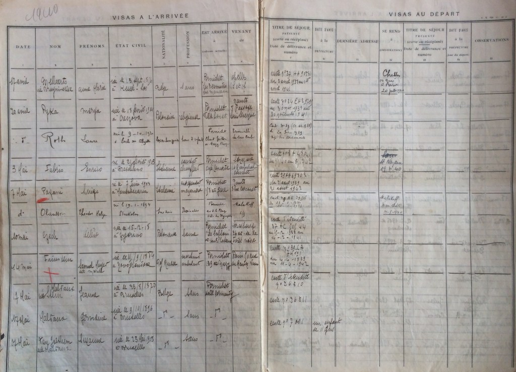 Visas étrangers [Archives Municipales de Pornichet 4H45]