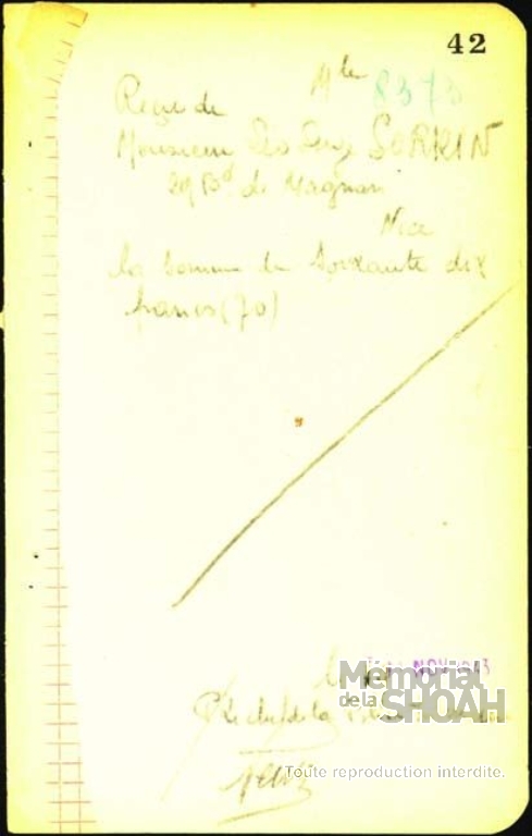 Carnet de fouilles Drancy [CDJC, Mémorial de la Shoah, en ligne]