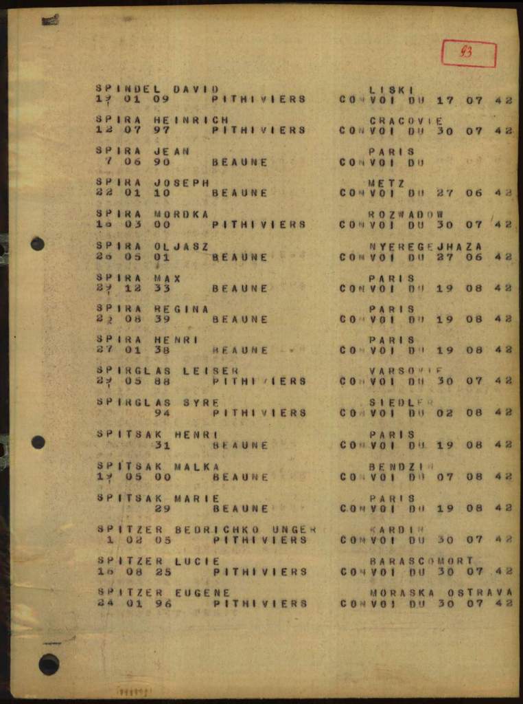 Liste alphabétique déportation [Its Bad Arolsen]