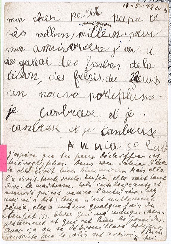 Courrier SCHAUL [Dirk KRÜGER, collection particulière]