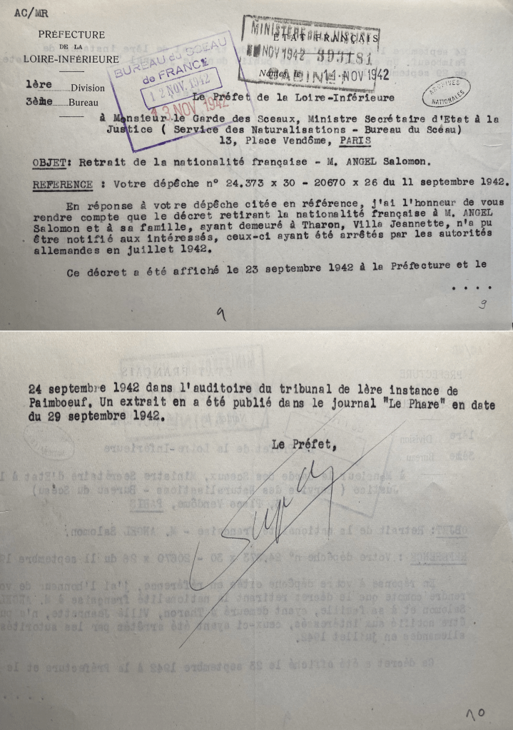 Dossier de naturalisation de Salomon ANGEL [AN BB/11/13308 dossier n°24373X30]